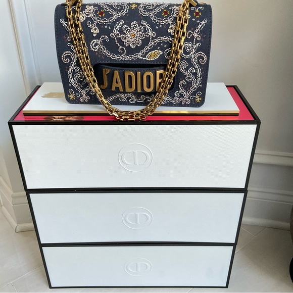 DIOR J’ADIOR Denim Embroidered Crossbody Bag - Picture 9 of 16